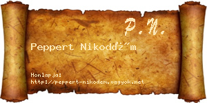 Peppert Nikodém névjegykártya